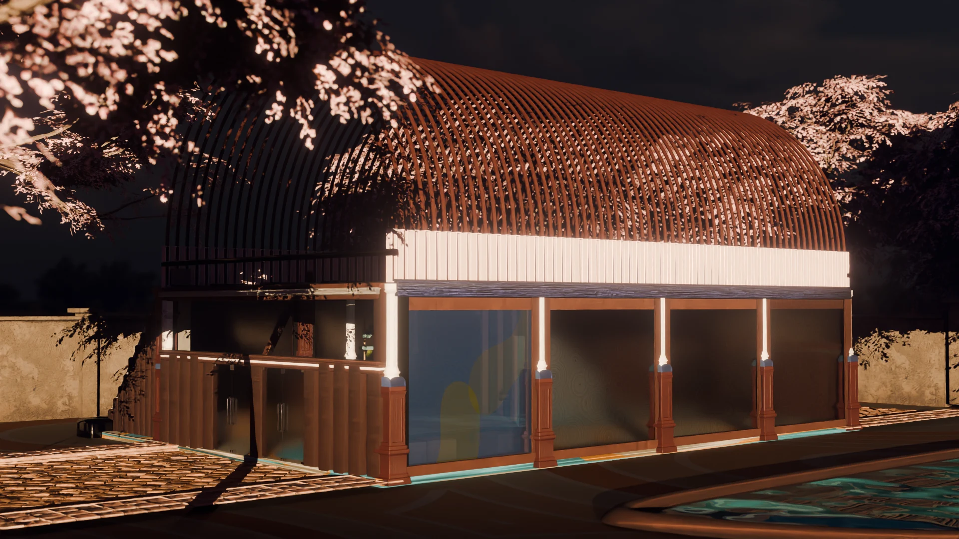 Pocket Park · 建筑外观与商业界面